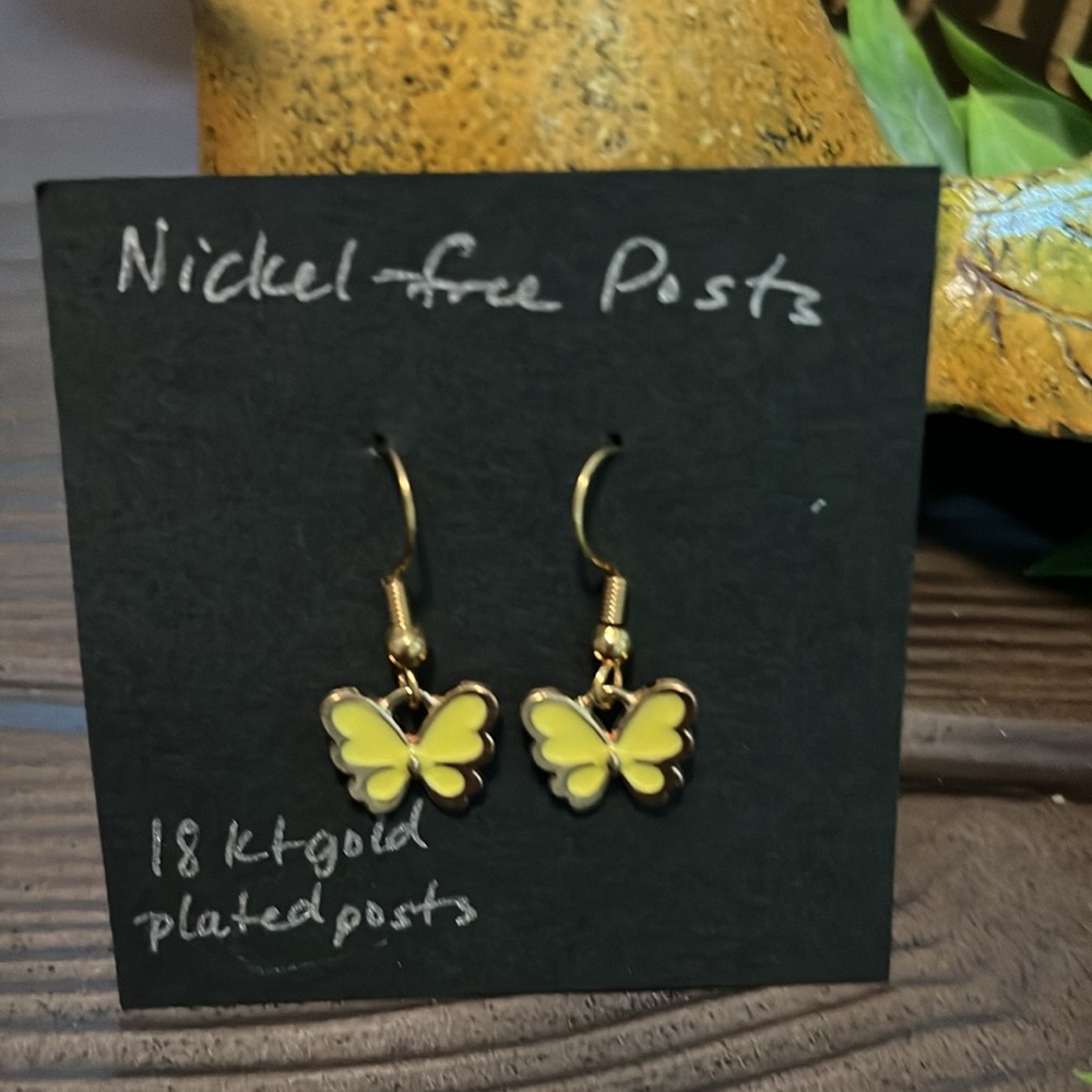 Handmade butterfly earrings